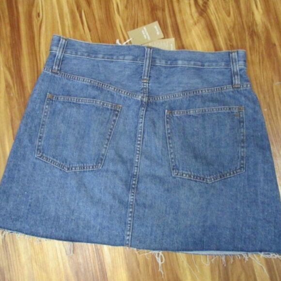 Madewell Eco Rigid Denim A-Line Mini Skirt NWOT 32 - Picture 6 of 8